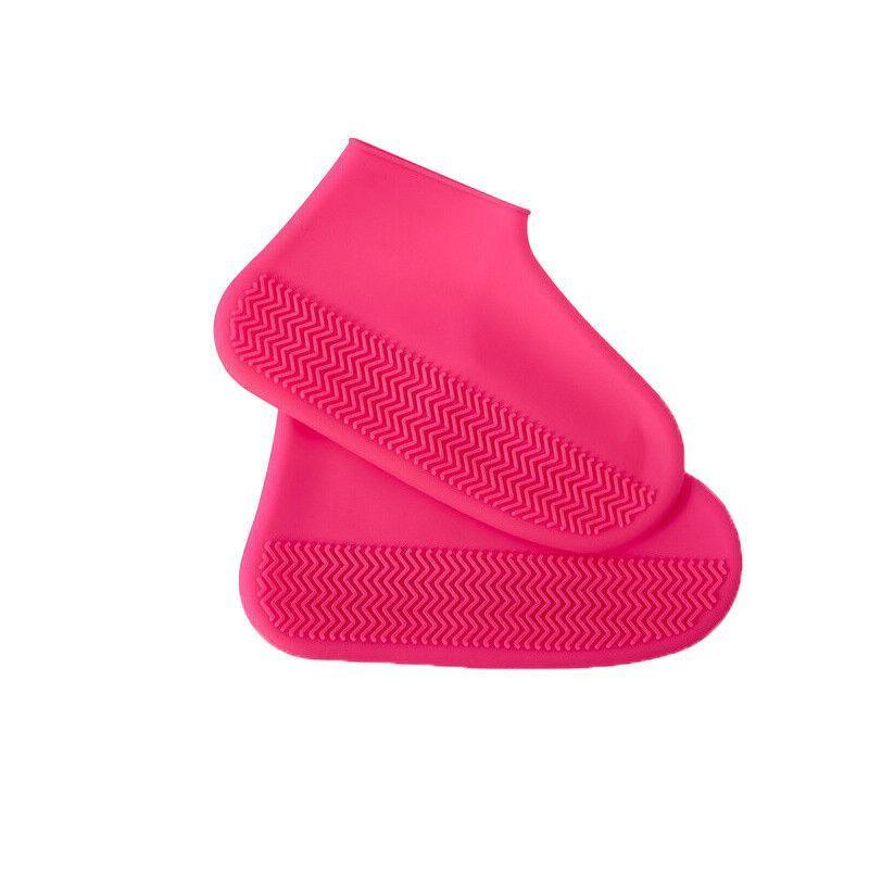 Shoe Cover Waterproof Silicone Non Slip Rain Water Rubber Foot Boot Overshoe S - White