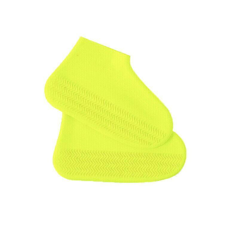 Shoe Cover Waterproof Silicone Non Slip Rain Water Rubber Foot Boot Overshoe M Size - Yellow