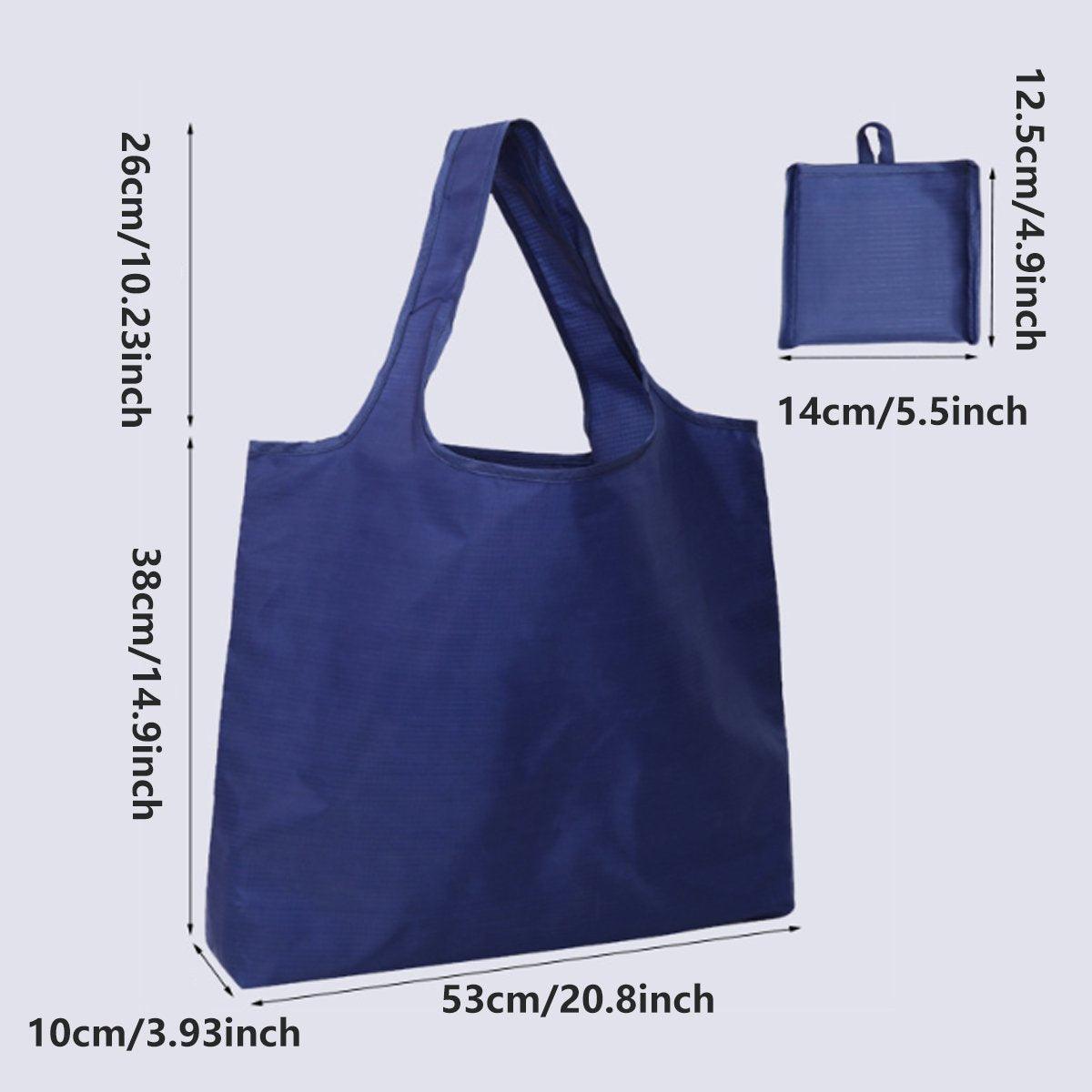 Large Multi Colour Waterproof Shopping Bag Foldable Portable Reusable Bag - Grey