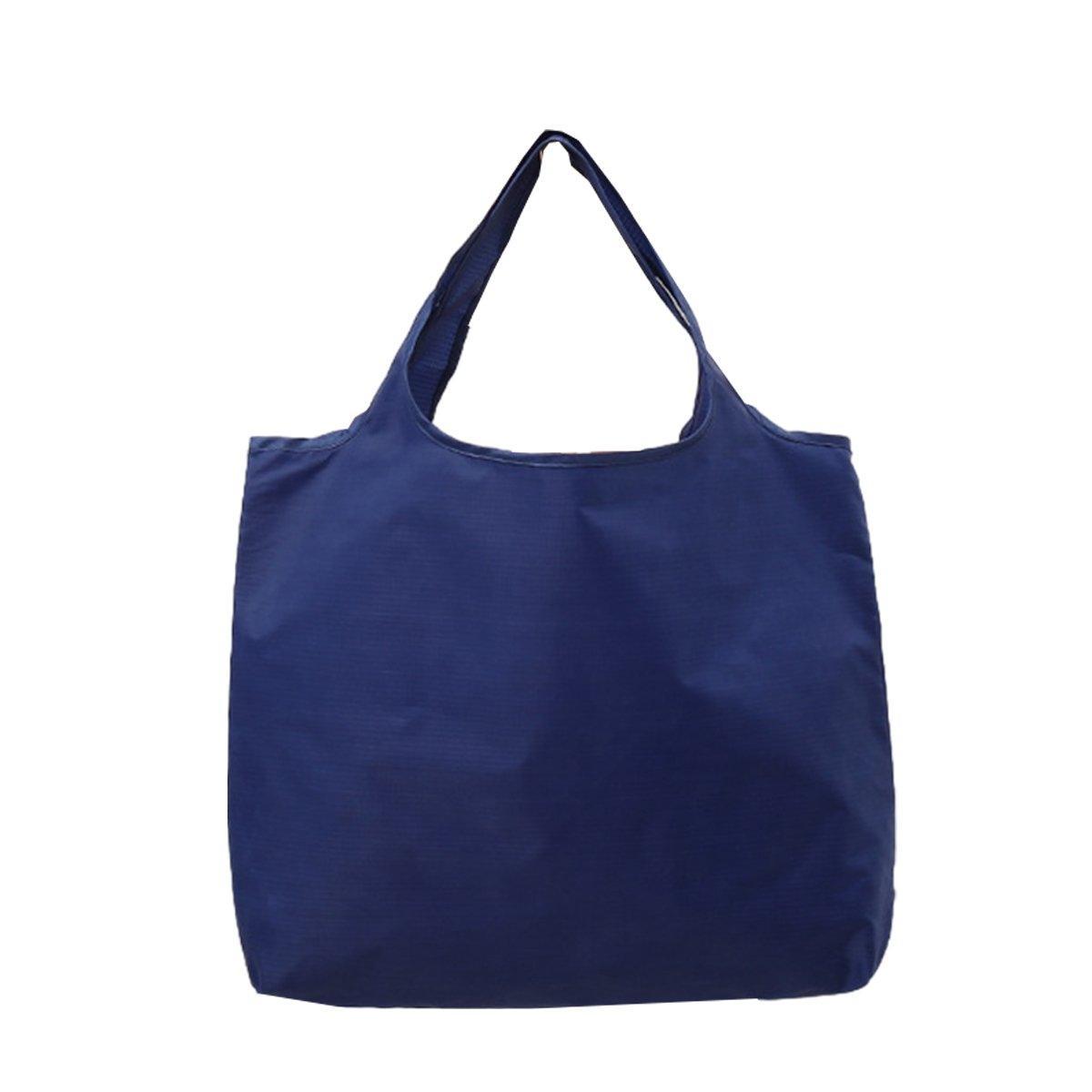 Large Multi Colour Waterproof Shopping Bag Foldable Portable Reusable Bag - Royal Blue