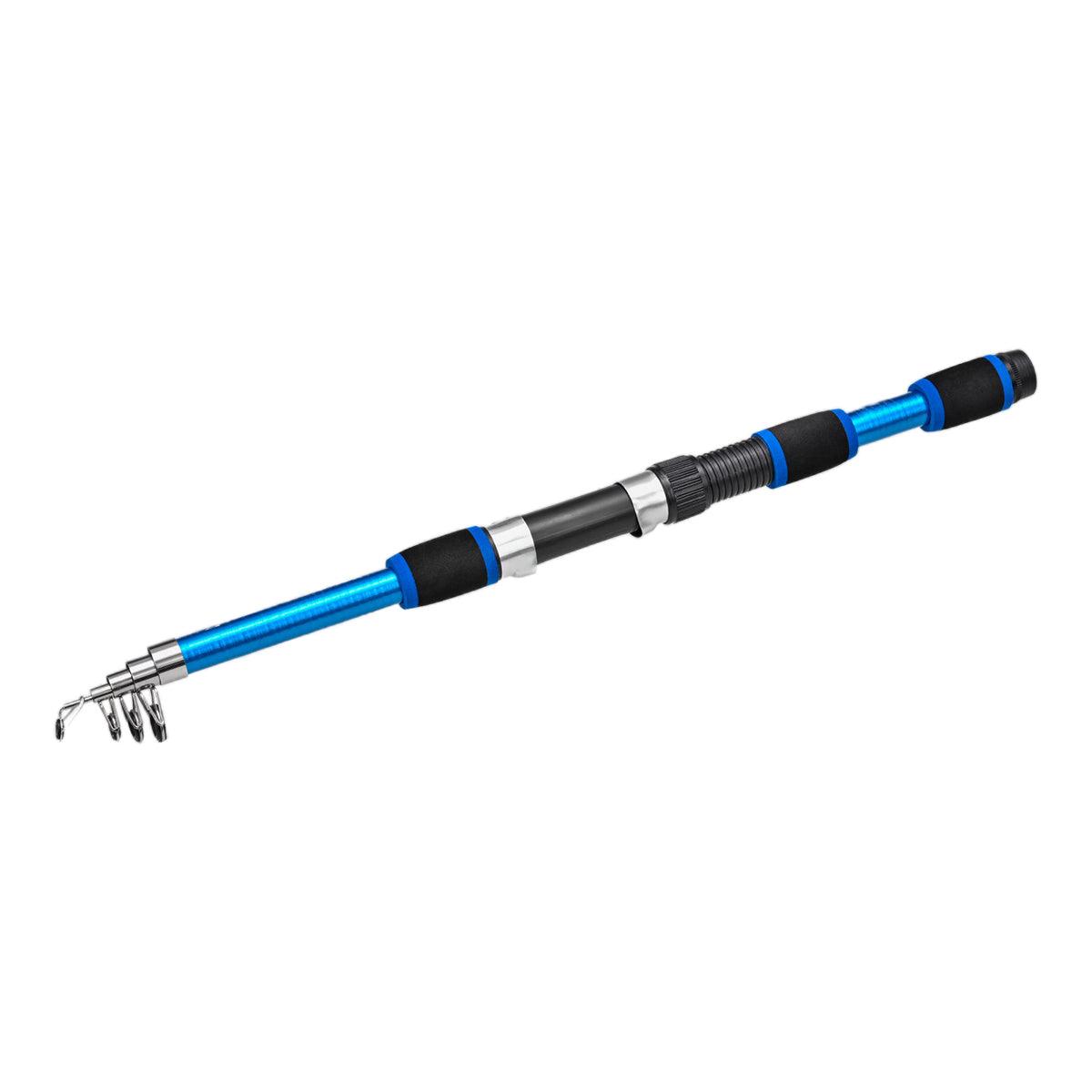 Telescopic Fishing Rod Lightweight Portable Sea Casting Rod Durable Glass Steel - Red