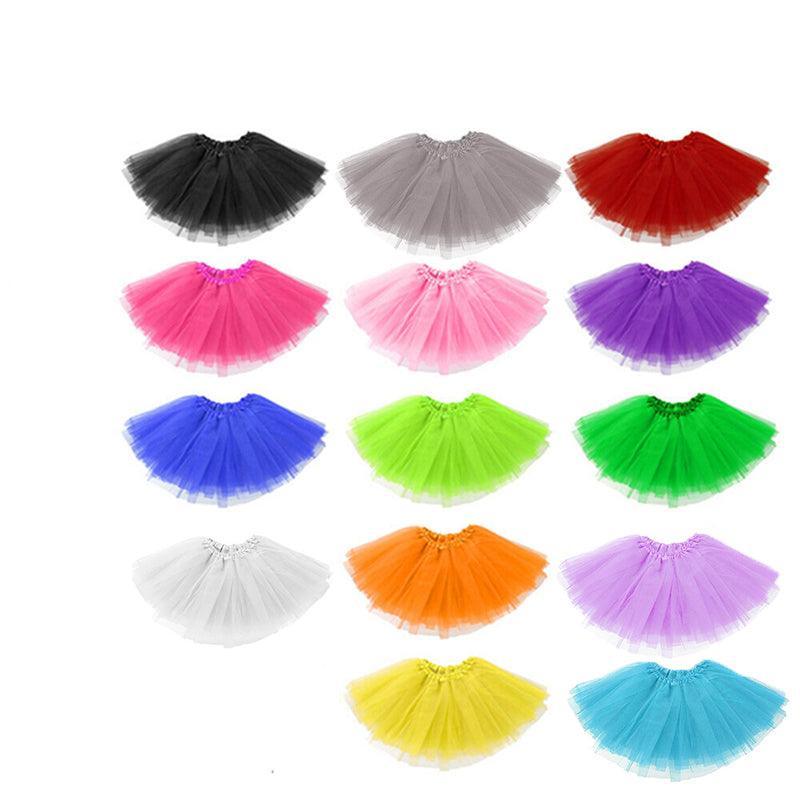 Womens Tulle Tutu Skirt Dressup Party Costume Ballet Dance Wear - Orange