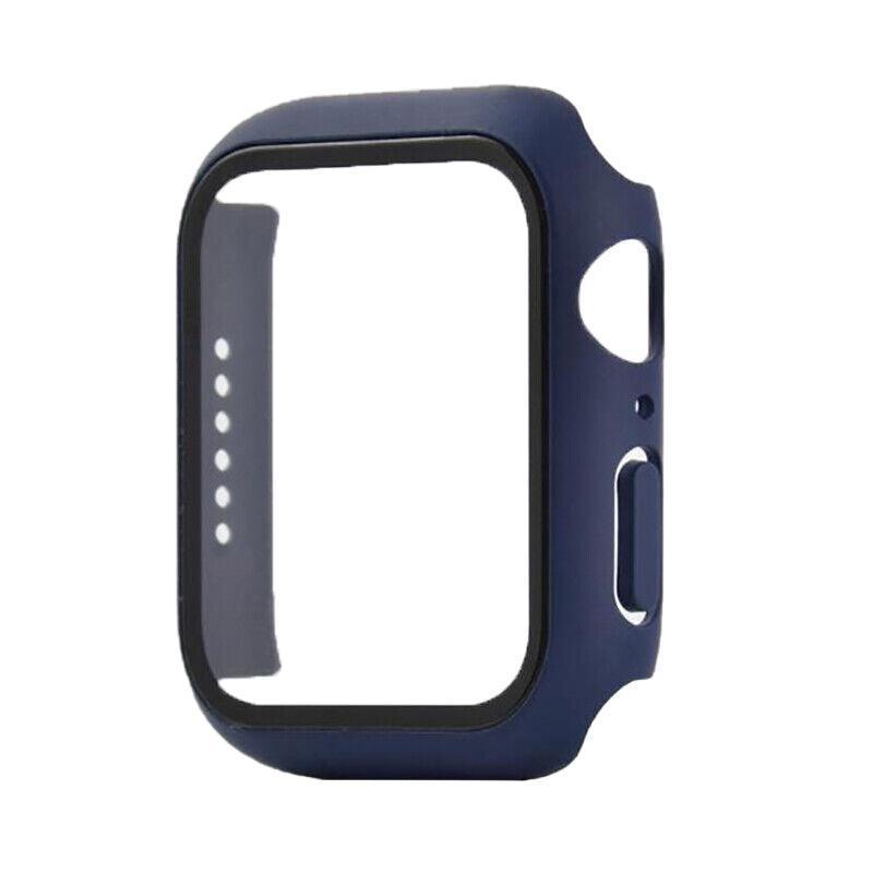 For Apple Watch iWatch Series SE 6 5 4 3 2 1 Case Full Glass Cover 40mm - Silver