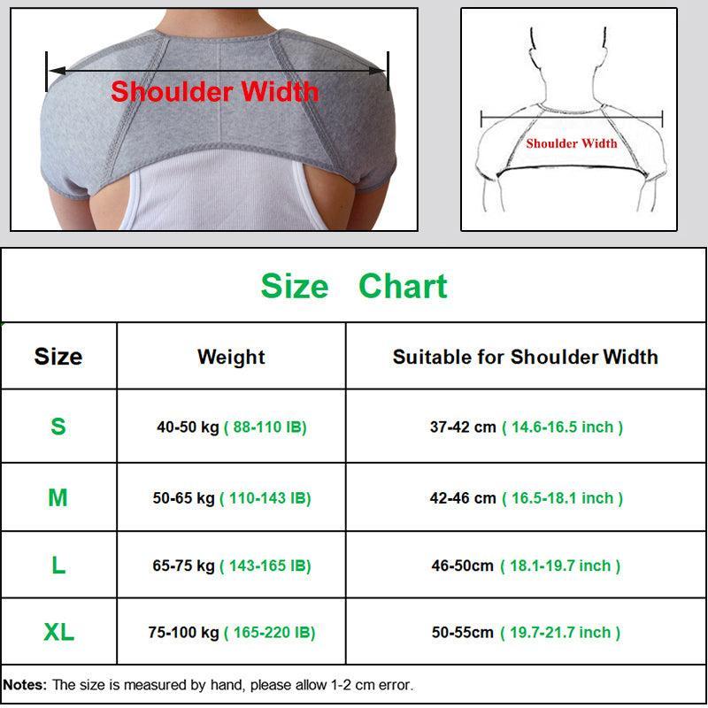 Double Shoulder Support Brace Strap Joint Sport Gym Arthritis Protector Wraps - S(37-42CM)