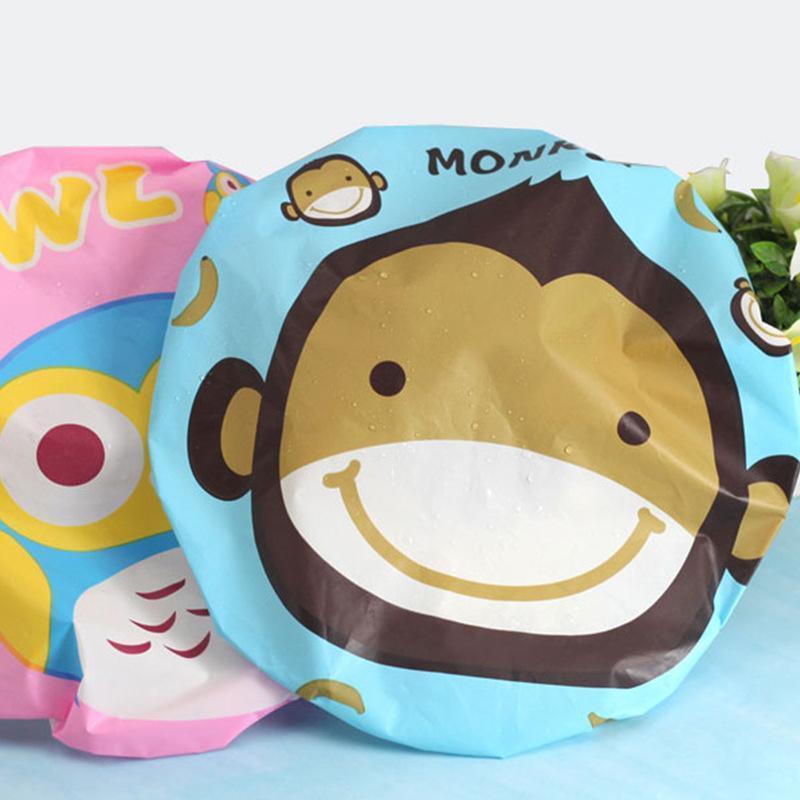 Reusable Women Girls Hair Wrap Waterproof Shower Bath Shower Cap Hat - Rabbit