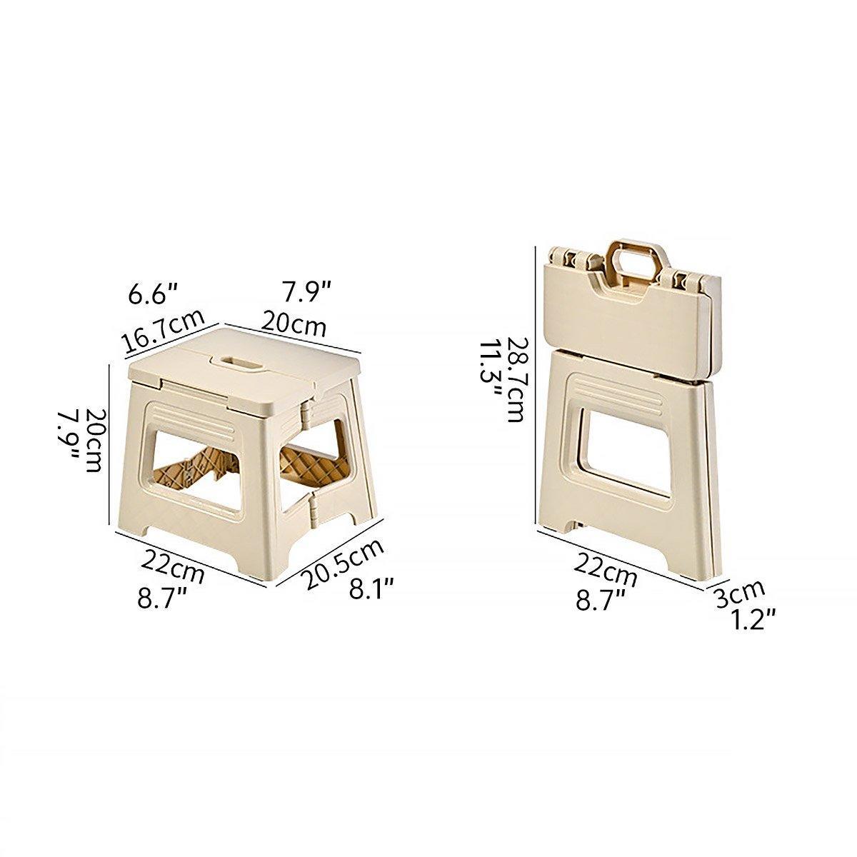 Portable Adjustable Folding Plastic Stool Retractable Outdoor Fishing Chair - White
