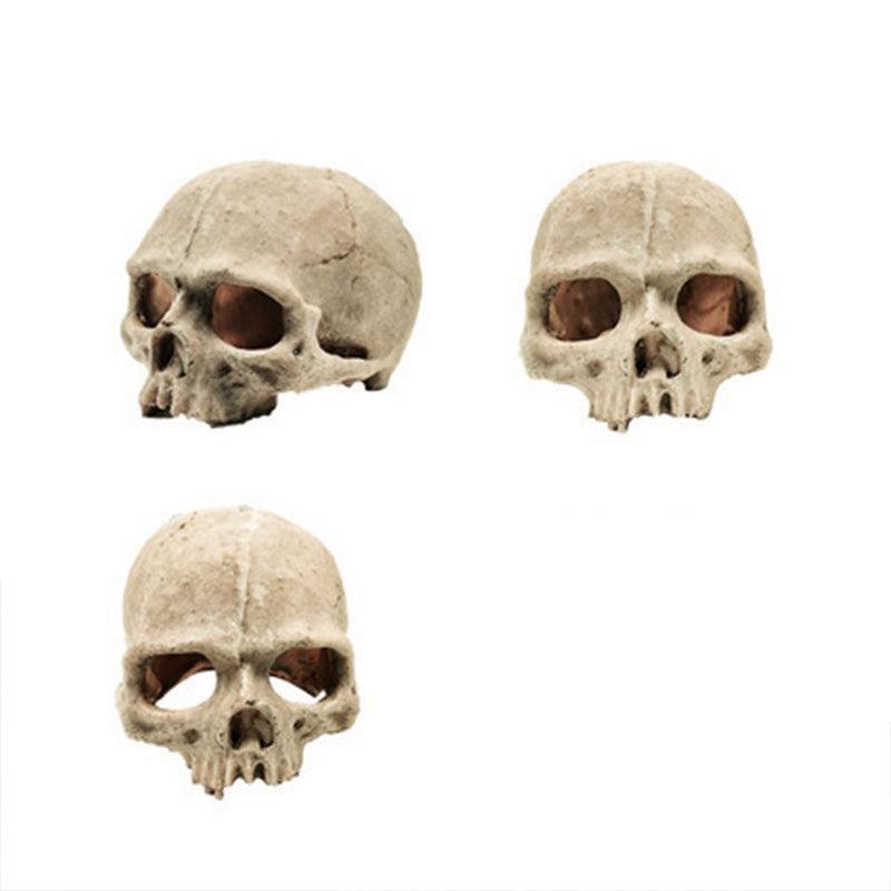 Artificial Fake Skull Head Bone Aquarium Ornament Fish Tank Decoration - Pirate