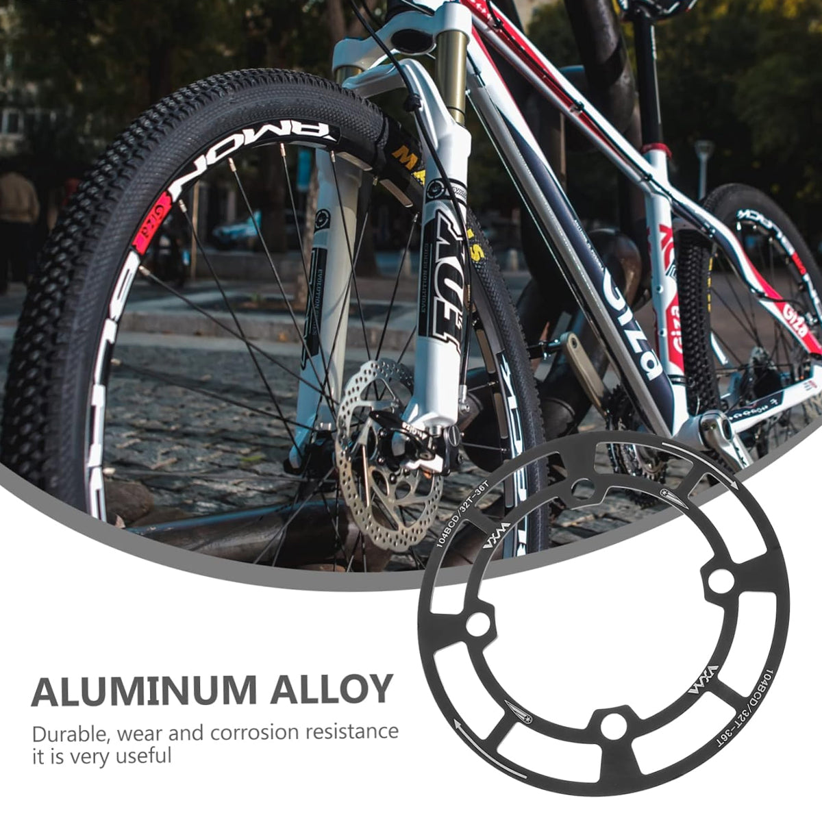 Round Bicycle Gear Disc Cover Single Speed Wheel Protection Shield for Bike Use