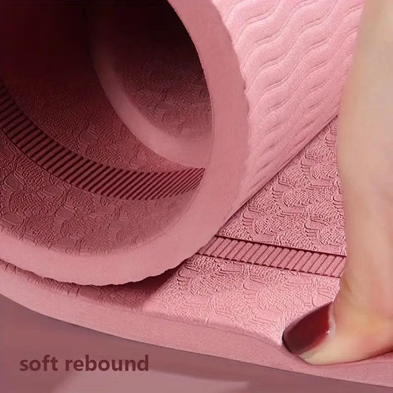 Jump Rope Mat Soundproof Shock Absorbing Mat for Indoor Fitness Yoga Floor Use - Grey