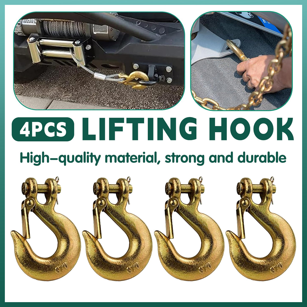 4pcs Sheep Horn Grab Hooks Slide Hooks Chain Link Hooks Heavy Duty Hanging Tools