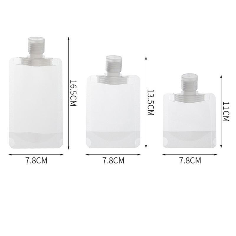 15PCS Reusable Cosmetic Travel Leakproof Pouch Set 30ml 50ml 100ml
