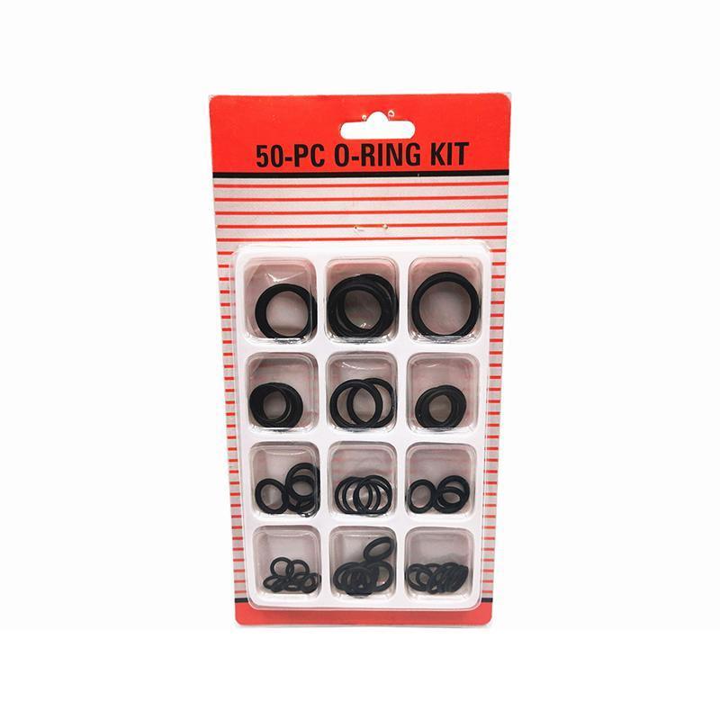 Rubber O-Ring Assortment Kit 50PC- Pack O-Rings Set Automotive Plumbing Seals