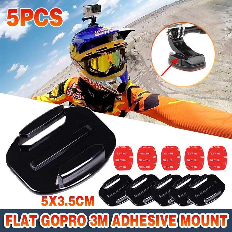 5PCS Flat GoPro 3M Adhesive Mount Set for Hero Series Helmet Car Board Camera