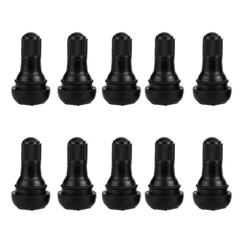 10x TR412 Car Auto Snap In Tyre Valve Rubber Tubeless Short Valve Stems