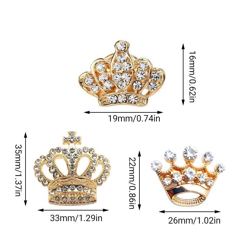 Small Crown Brooch Accessory Fashion Corsage Pin Jewelry Women Men Gift - 3# Gold
