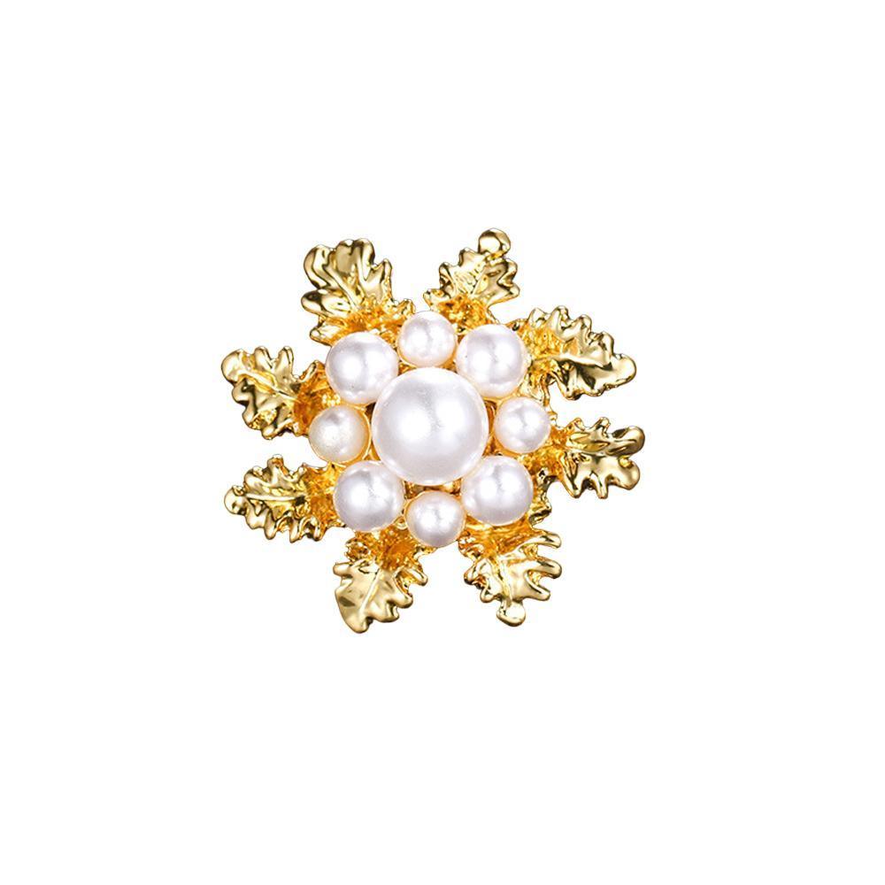 Imitation Pearl Brooch Elegant Jewelry Fashion Accessory Women Ladies Gift - Sliver
