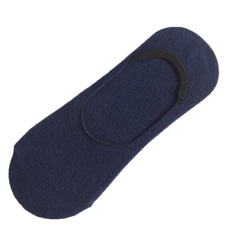 5 Pairs No Show Liner Socks Non Slip Cotton Low Cut Invisible Unisex Footies - White+Light Grey+Dark Grey+Navy*2