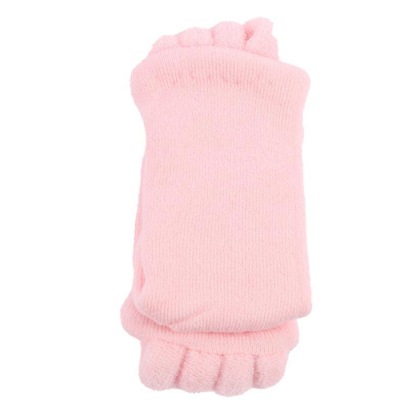 1 Pair Yoga Massage Socks Toe Separator Foot Alignment & Pain Relief - Beige