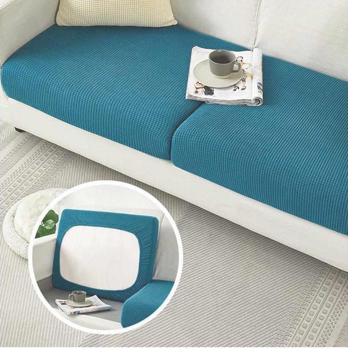 Stretch Sofa Slipcover 4 Seasons Universal Couch Protector Elastic Fabric Cover - Double-Light-Grey