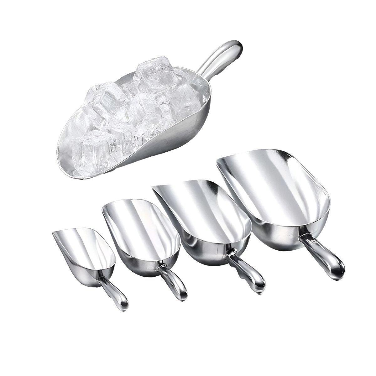 4 Sizes Aluminum Alloy Ice Shovel Flour Rice Scoop Multipurpose Kitchen Tool - M