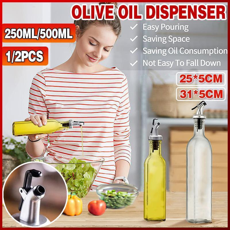 250/500ml Olive Oil Vinegar Pourer Dispenser Glass Bottle Kitchen Tools Cooking - 1 PCS/250 ML
