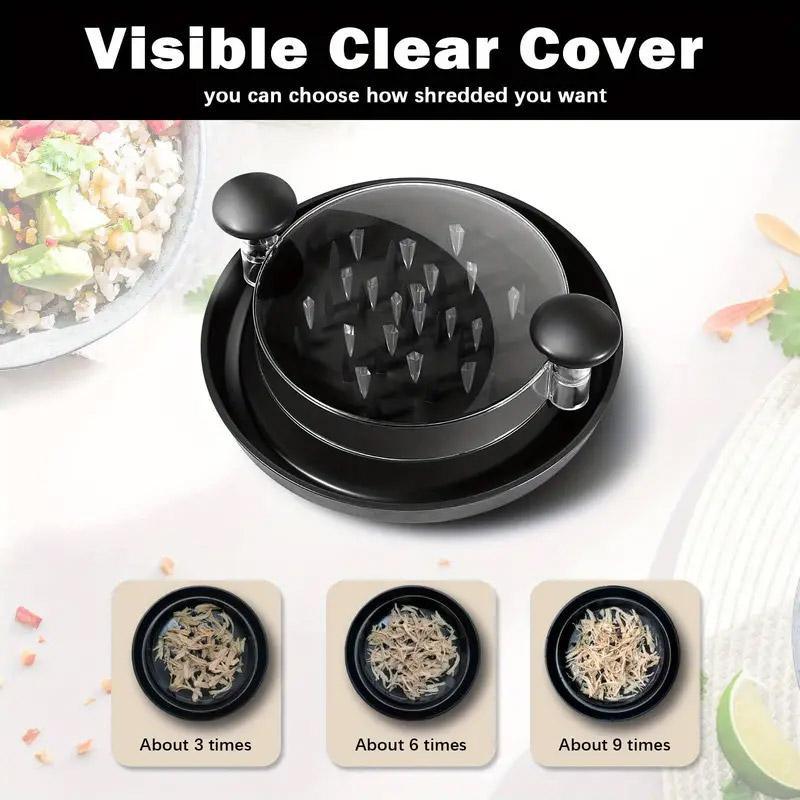 Chicken Breast Shredder Meat Mincer Tear Shredder Handheld Mincing Tool Kitchen - Black