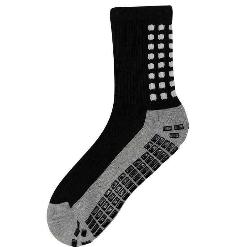 Anti-Slip Sports Socks with PVC Grip Dots for Soccer Basketball and Training Use - Blue