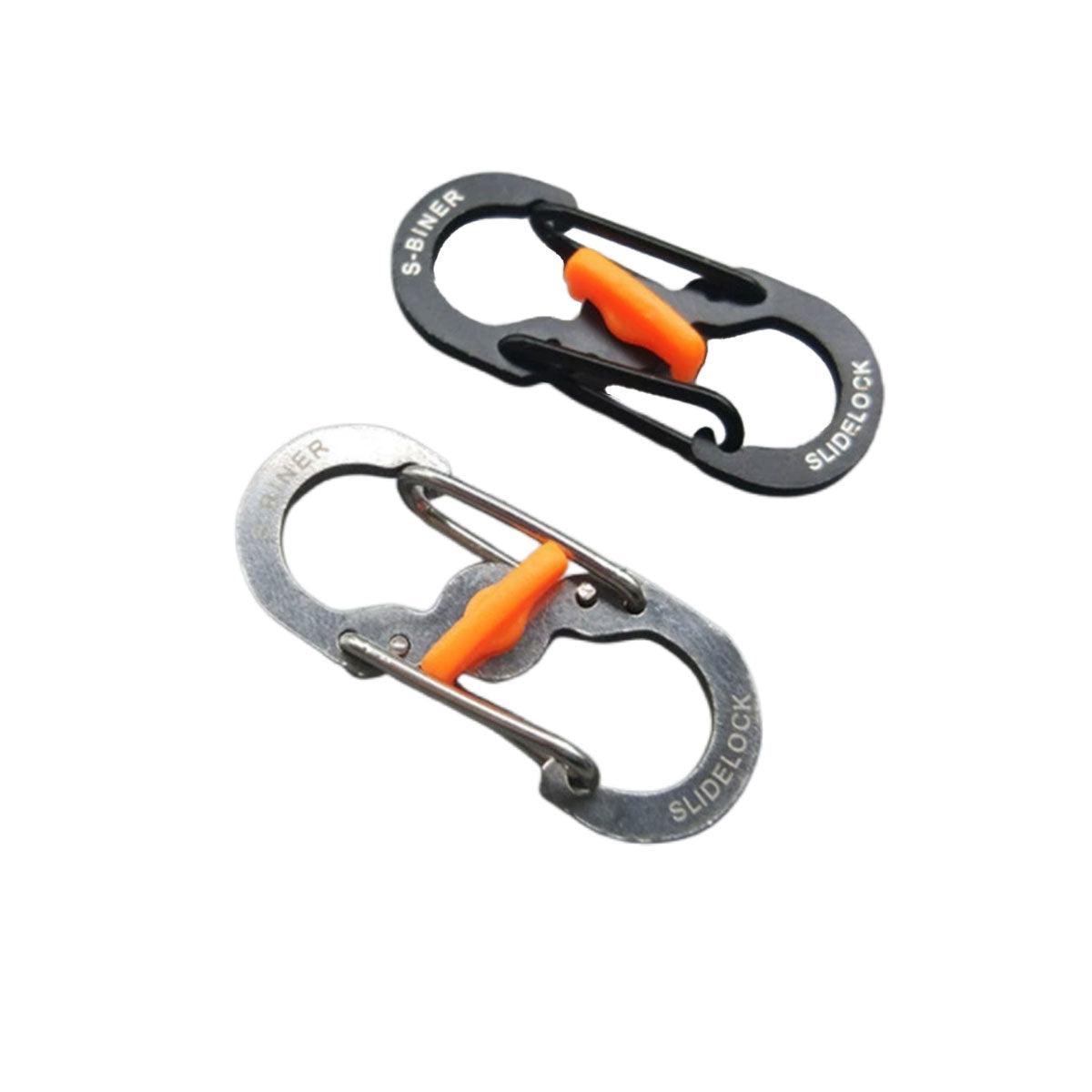 Aluminum S-biner Carabiner Keychain Clip Key Ring Snap Spring Hook Camping - Silver