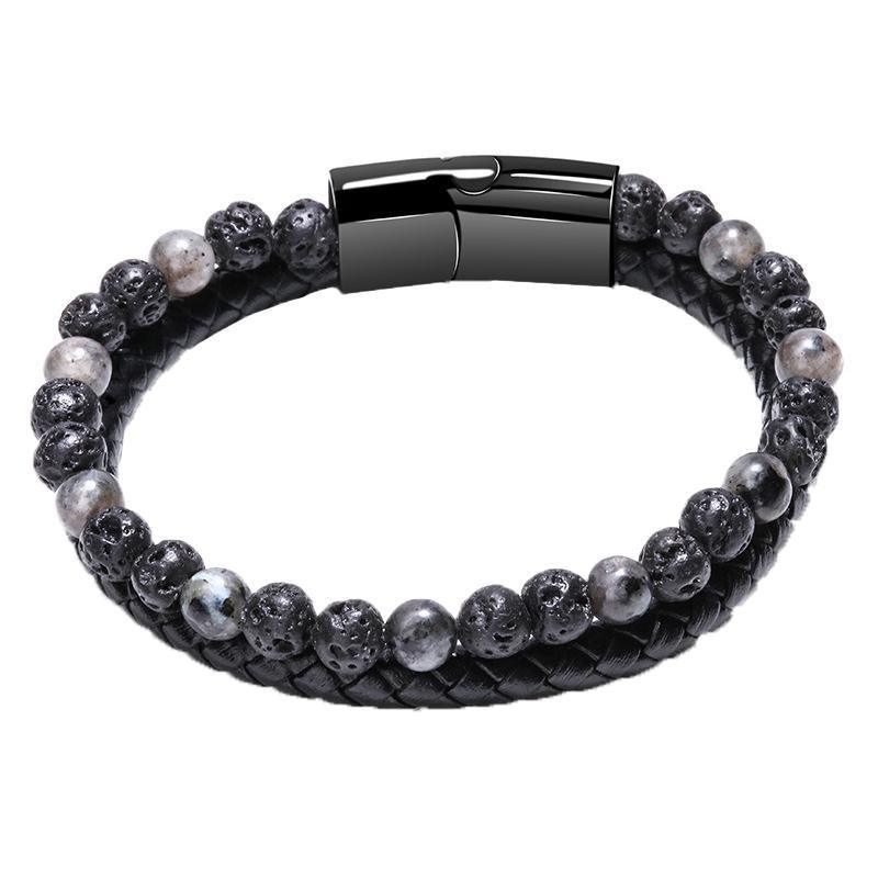 Tiger Eye Natural Stone Beaded Bracelet Women Men Elasticity Bangle hand Jewelry - Tiger Eye