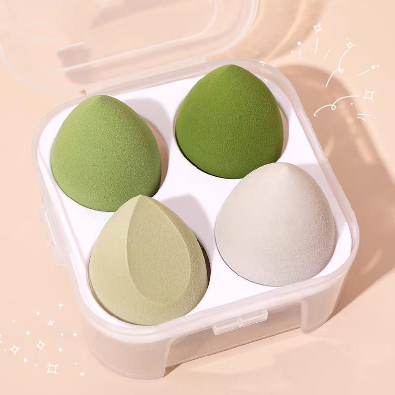 4PCS Value Makeup Foundation Blender Sponge Blending Puff Cosmetic Beauty Eggs - Yellow