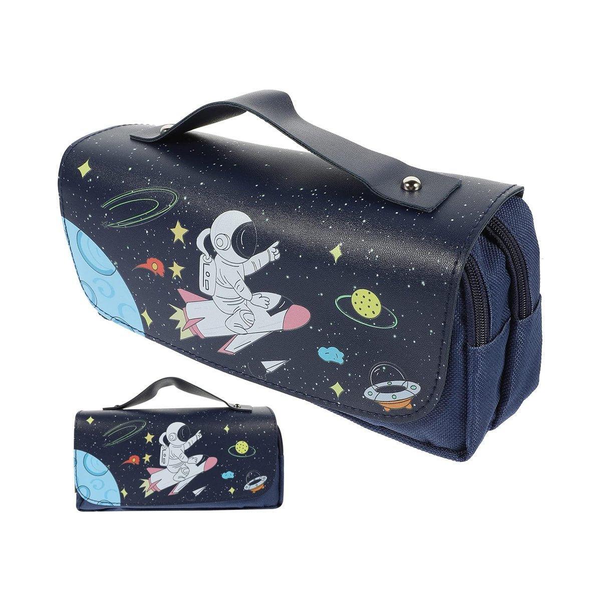 Functional Pencil Case Stationery Bag Pen Holder Storage Organizer for School - 01