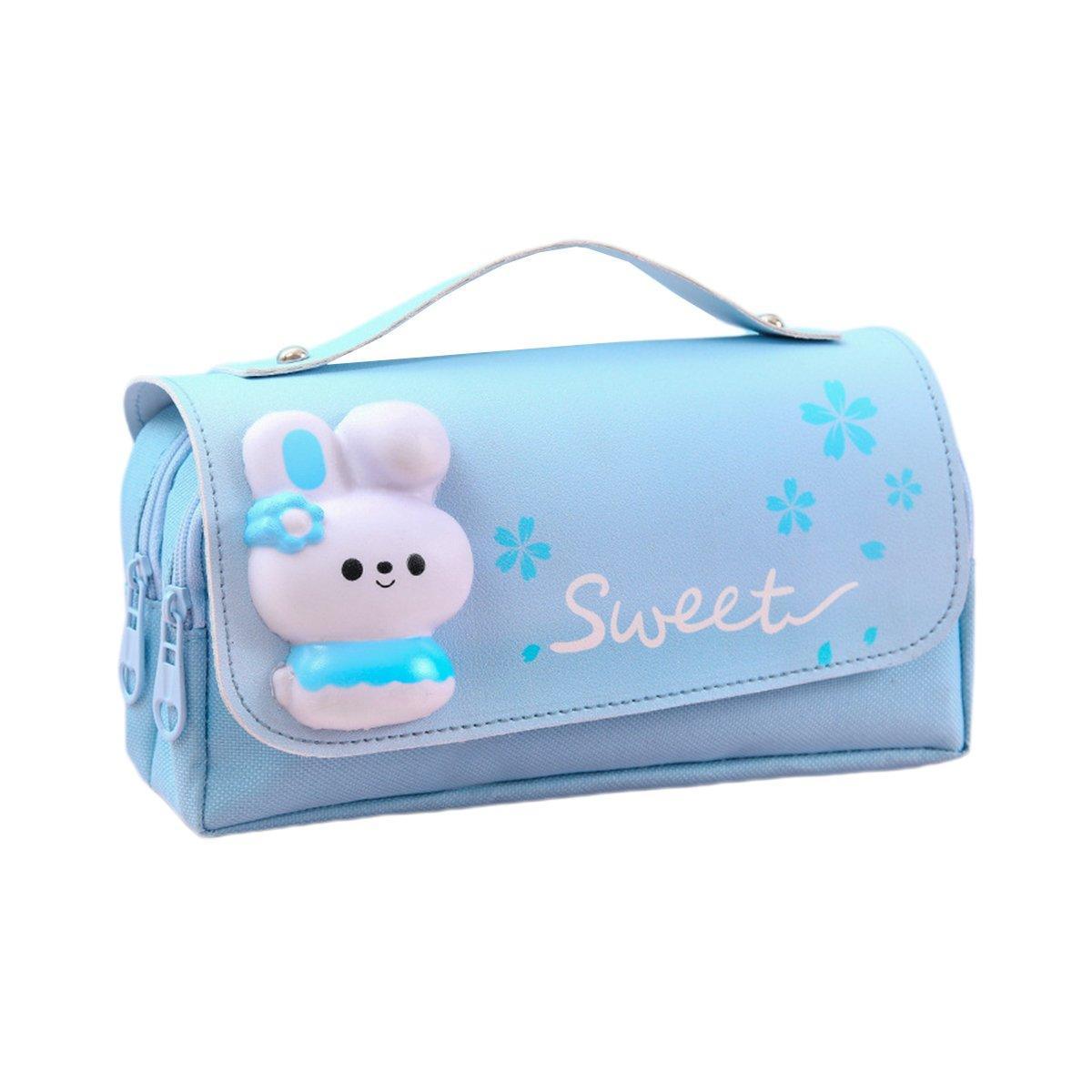 Functional Pencil Case Stationery Bag Pen Holder Storage Organizer for School - 02