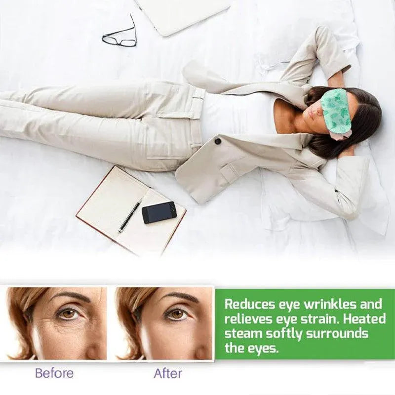 3Pcs Steam Warm Eye Pad Mask Relieve Fatigue Over Worked Eyes Comfortable Health