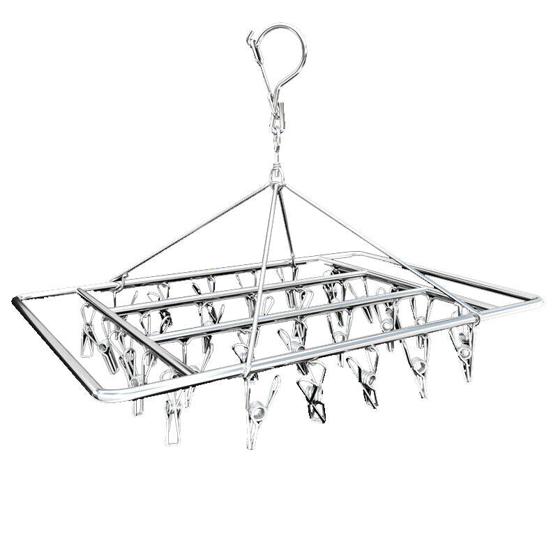 30/40/55 Pegs Stainless Steel Laundry Sock Underwear Clothes Dryer Rack Hanger - 55Pegs