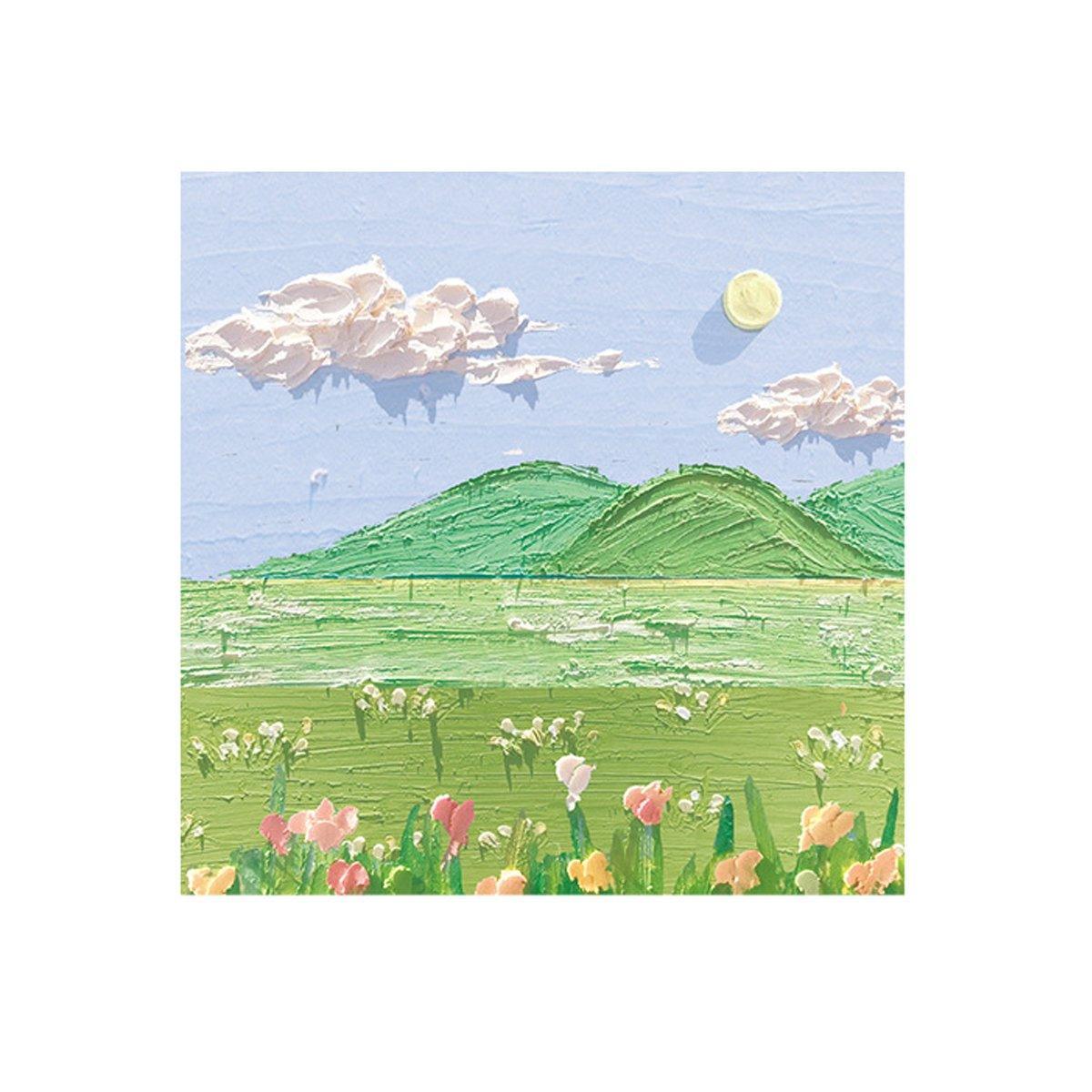 800 Sheets Colorful Oil Painting Sticky Notes Memo Pads Self-Adhesive Notes - 7#