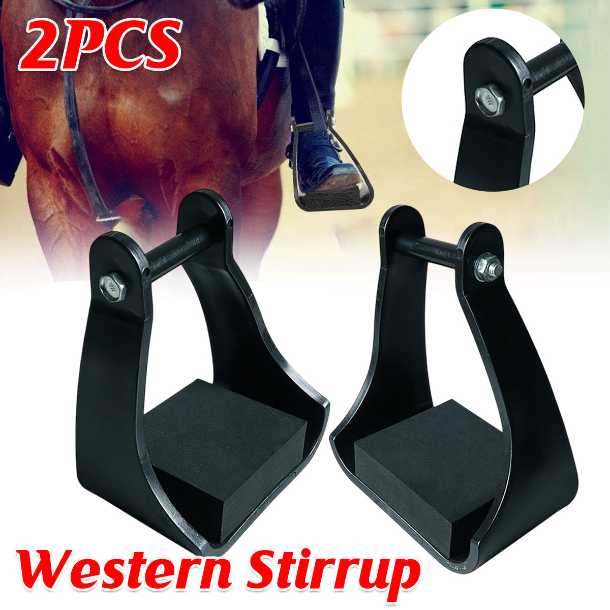 2pcs Plastic Stirrups Adjustable Horse Riding Equestrian Training Stable Riding