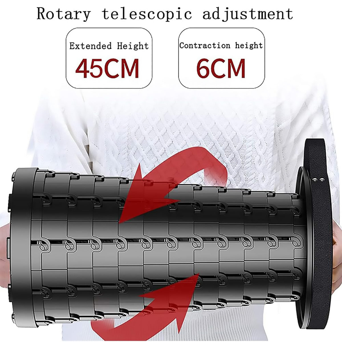 Portable Telescopic Folding Stool Travel Outdoor Seat Compact Retractable Chair - Blue