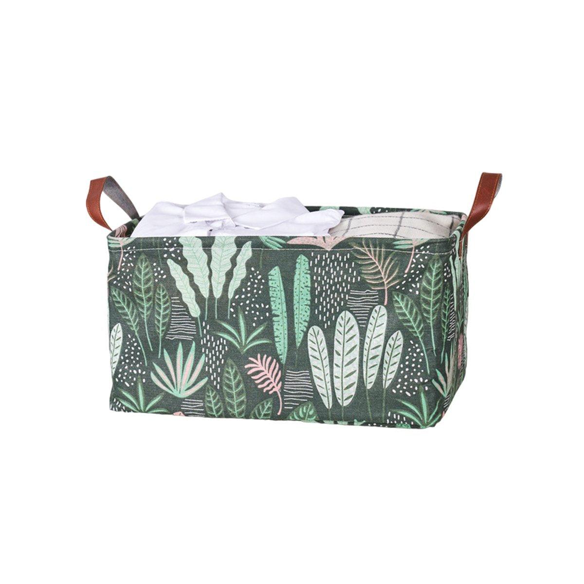 2pcs Foldable Cotton Linen Storage Baskets Home Organizer Box Office Supplies - Haig