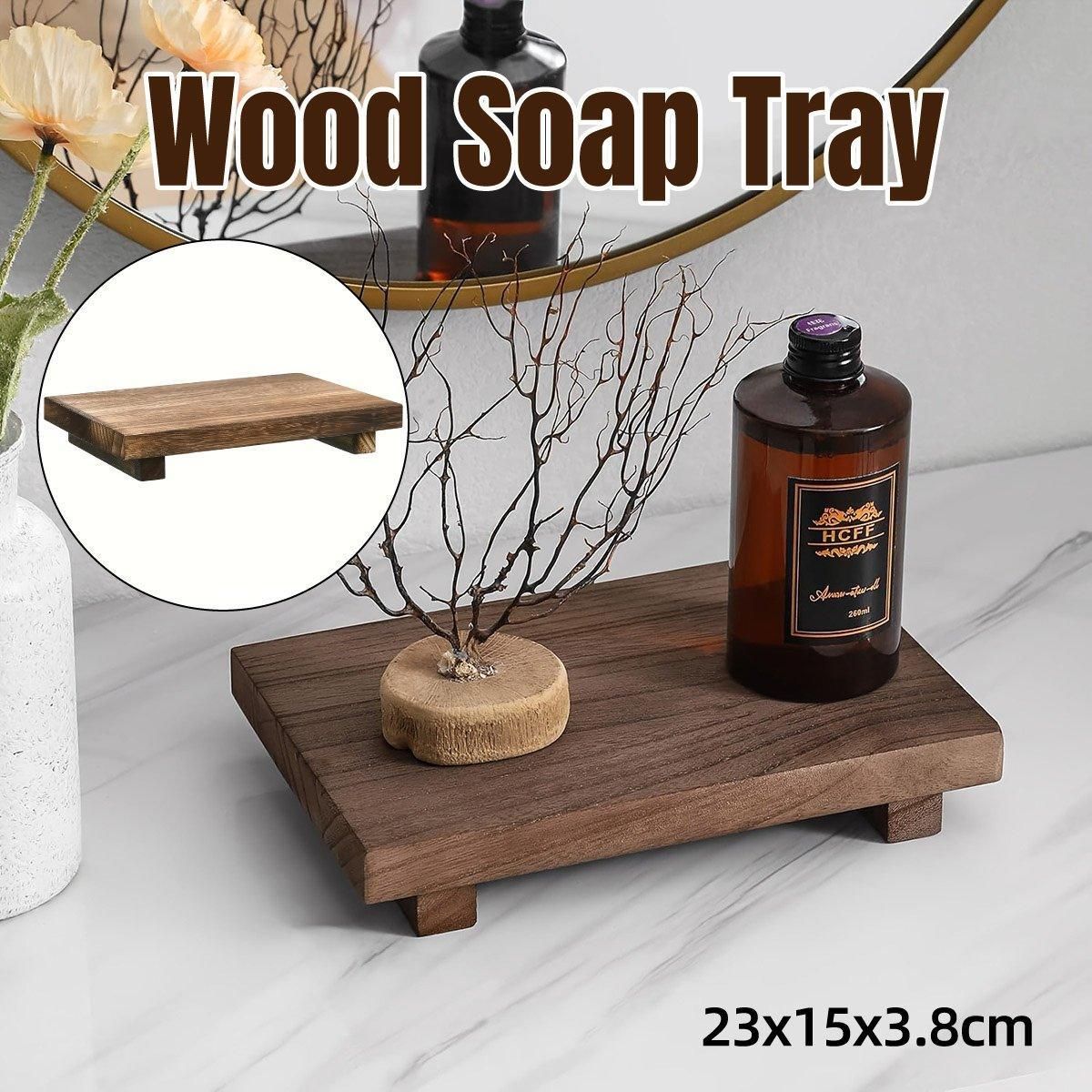 Wooden Raised Bathroom Display Tray