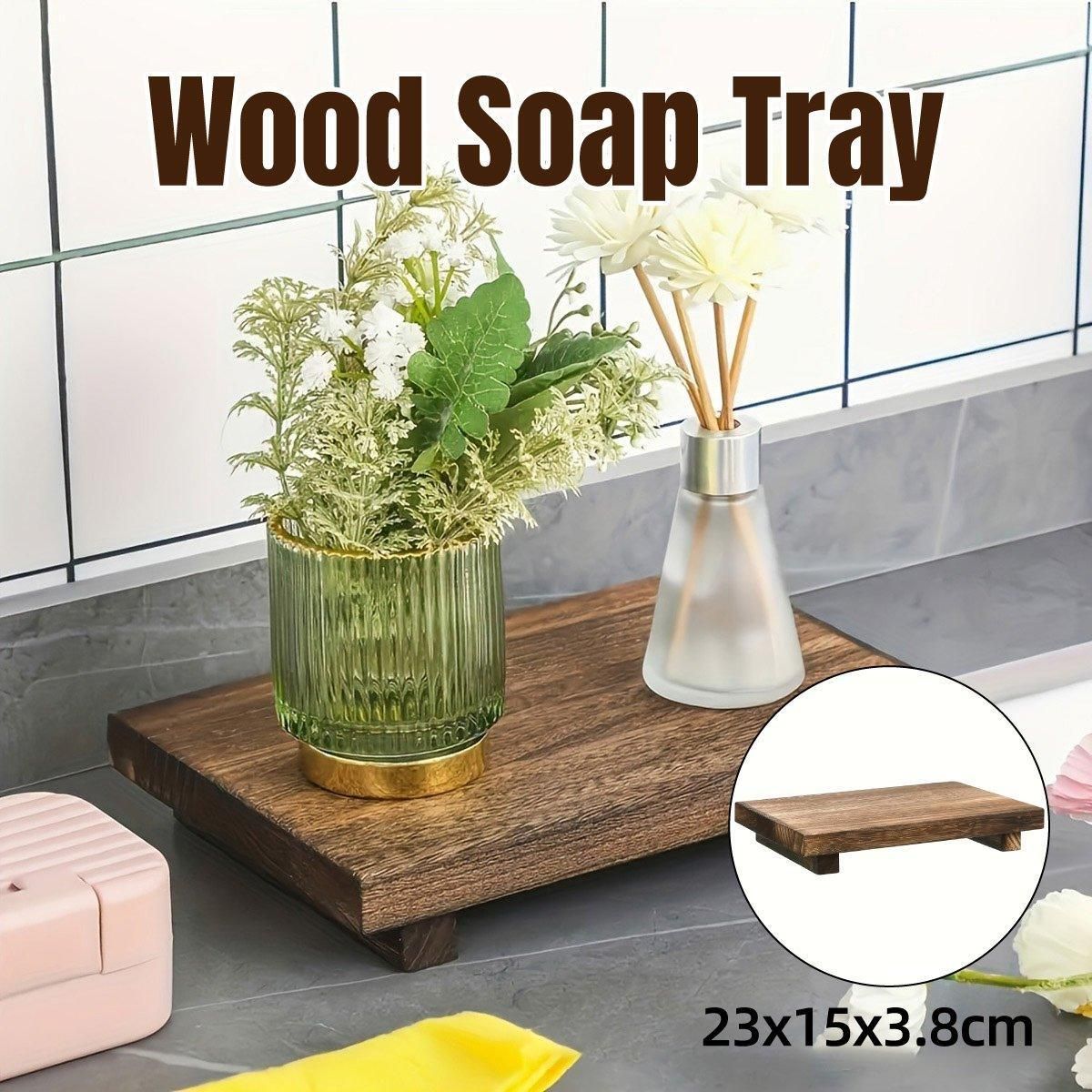 Wooden Raised Bathroom Display Tray