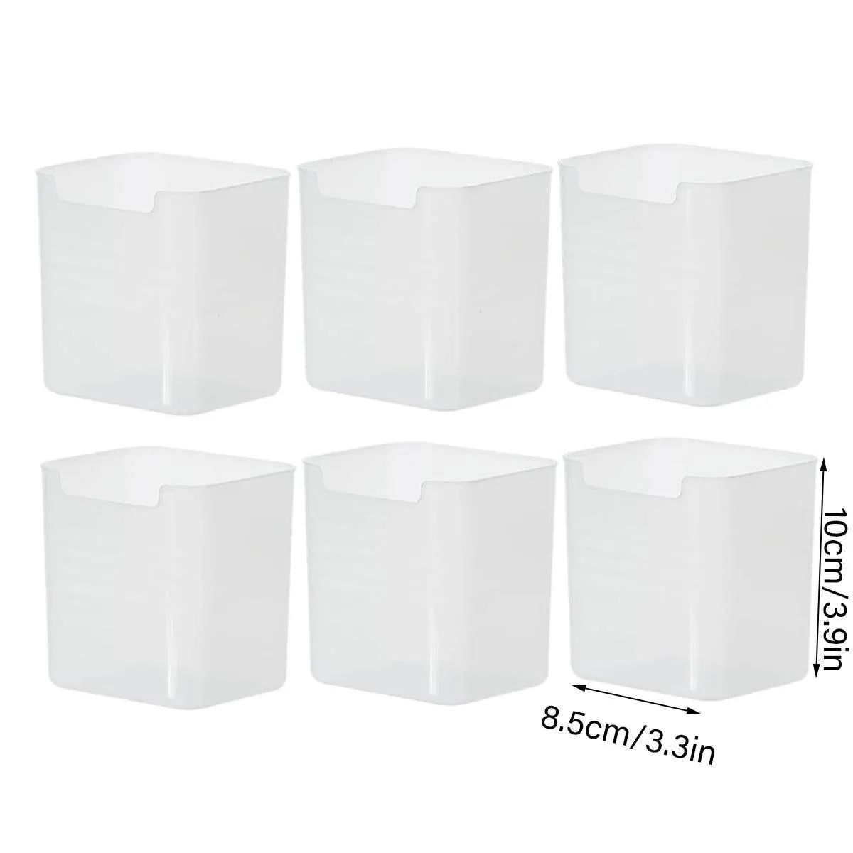 6-Piece Clear Fridge Storage Box Set