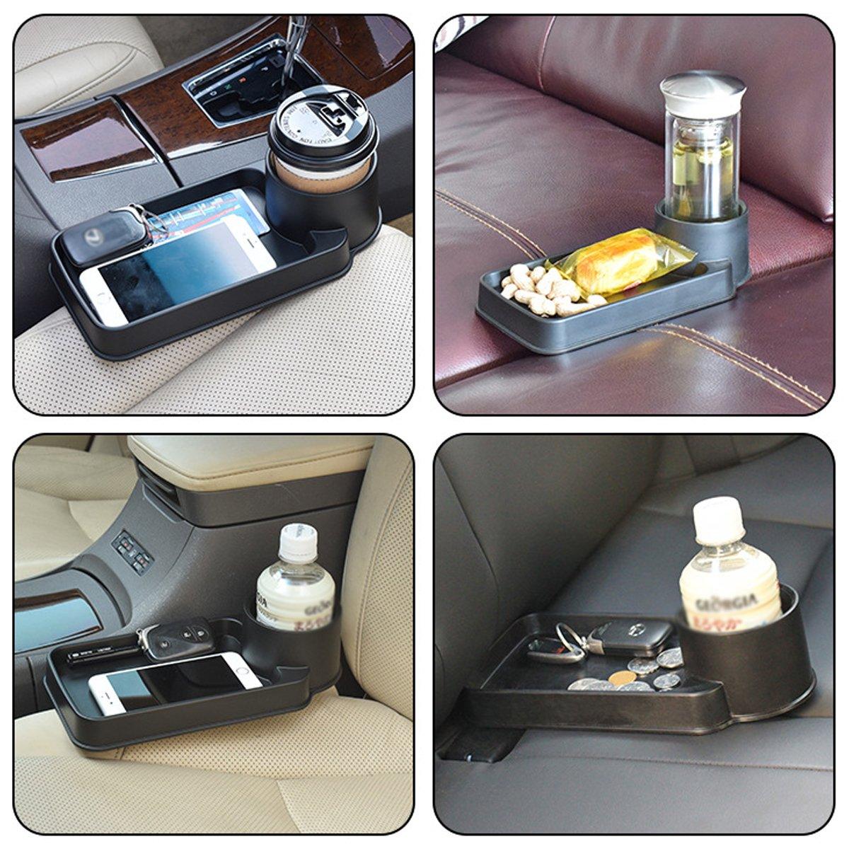 Car Storage Box Clip In Cup Holder Multifunctional Vehicle Seat Side Organizer