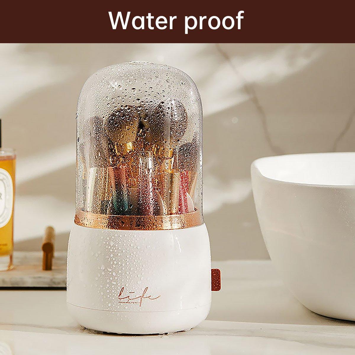 Luxury Cosmetic Brush Box Dustproof Makeup Storage Box for Lipstick Eyebrow Pen - Green