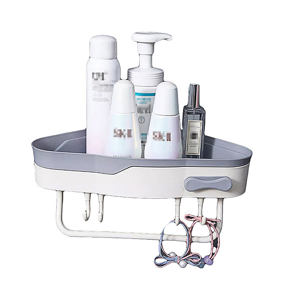 Bathroom Corner Shower Shelf Shampoo Soap Caddy Holder Rack Storage Organiser - White