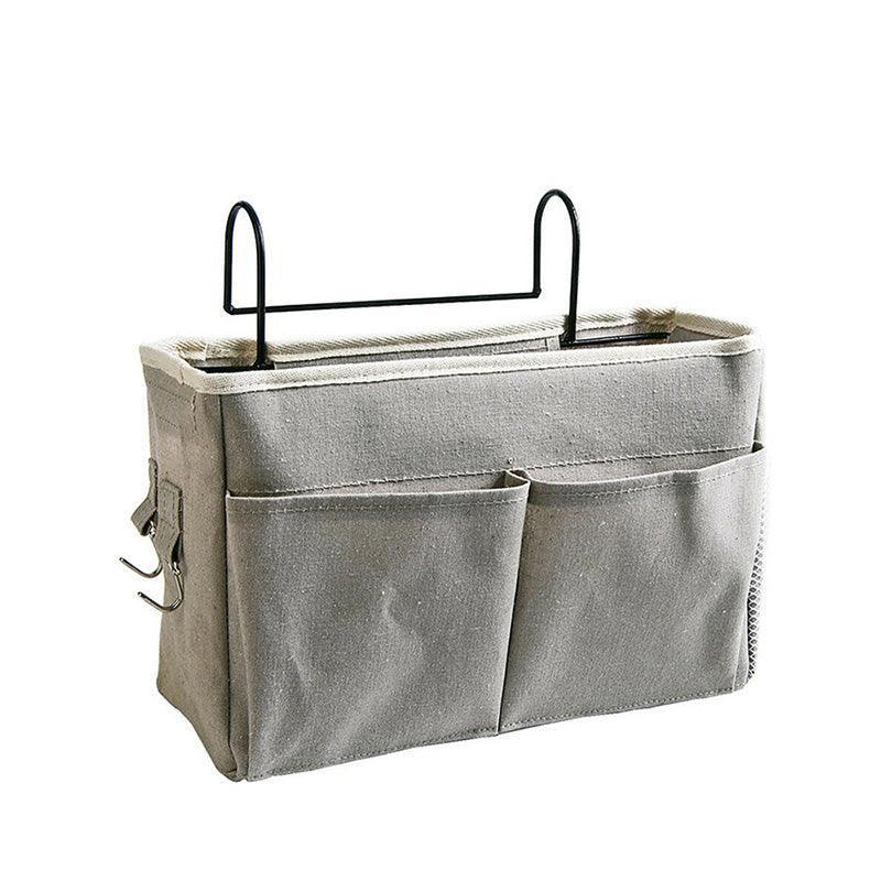 Hanging Bedside Storage Caddy with Pockets for Bunk Bed Dorm Couch Organizing - Fresh Green