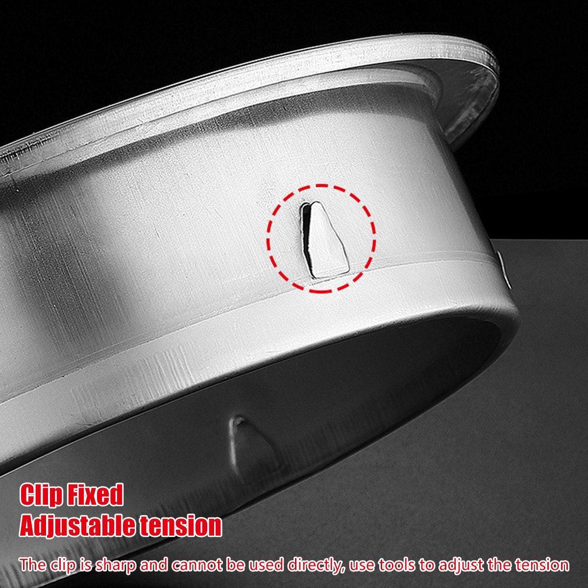 Stainless Steel Exhaust Fan Vent Outlet Flat Hood for Bathroom Kitchen Outlet - 100mm