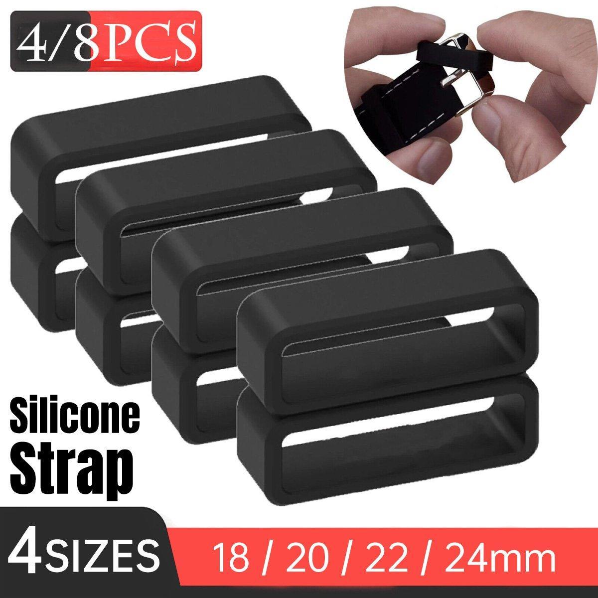 4/8pcs Watch Silicone Gel Ring Bracelet Rubber Bands for Men Women Fashion - 20mm-8pcs