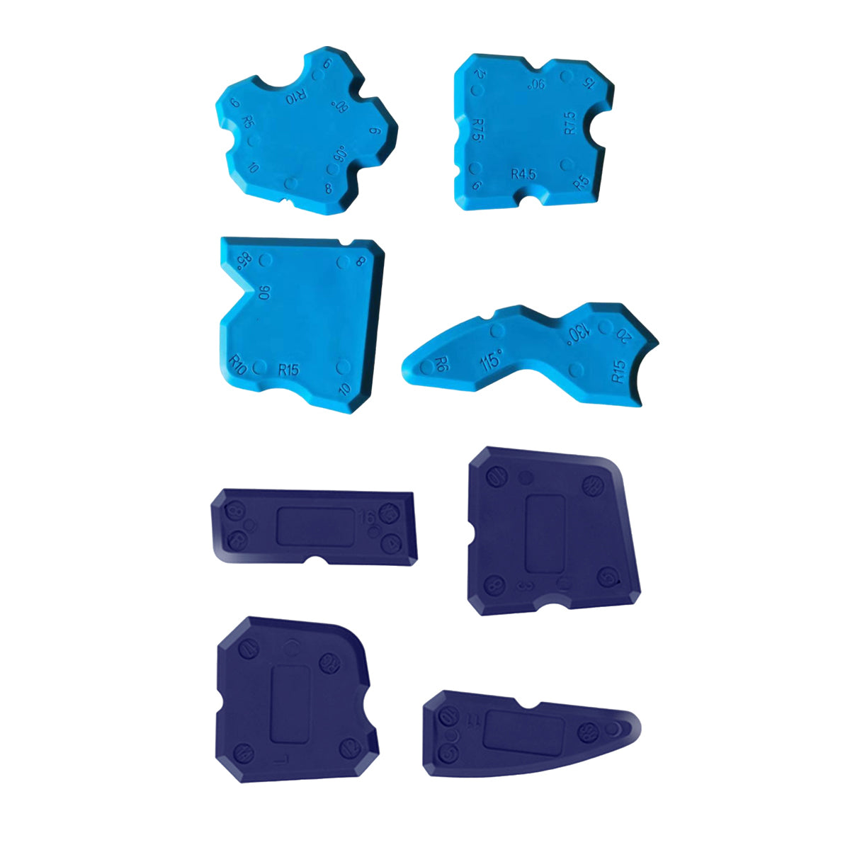 20pcs Caulk Smear Scraper Set Kitchen Bathroom Sink Sealant Joint Finishing Tool - Sky Blue