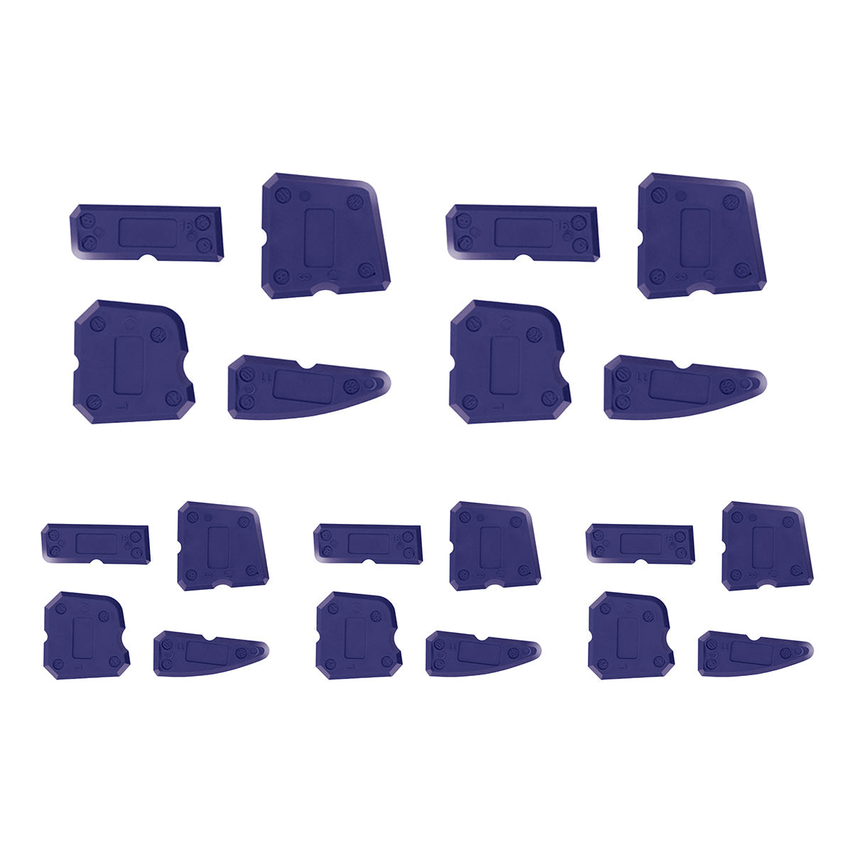 20pcs Caulk Smear Scraper Set Kitchen Bathroom Sink Sealant Joint Finishing Tool - Sky Blue