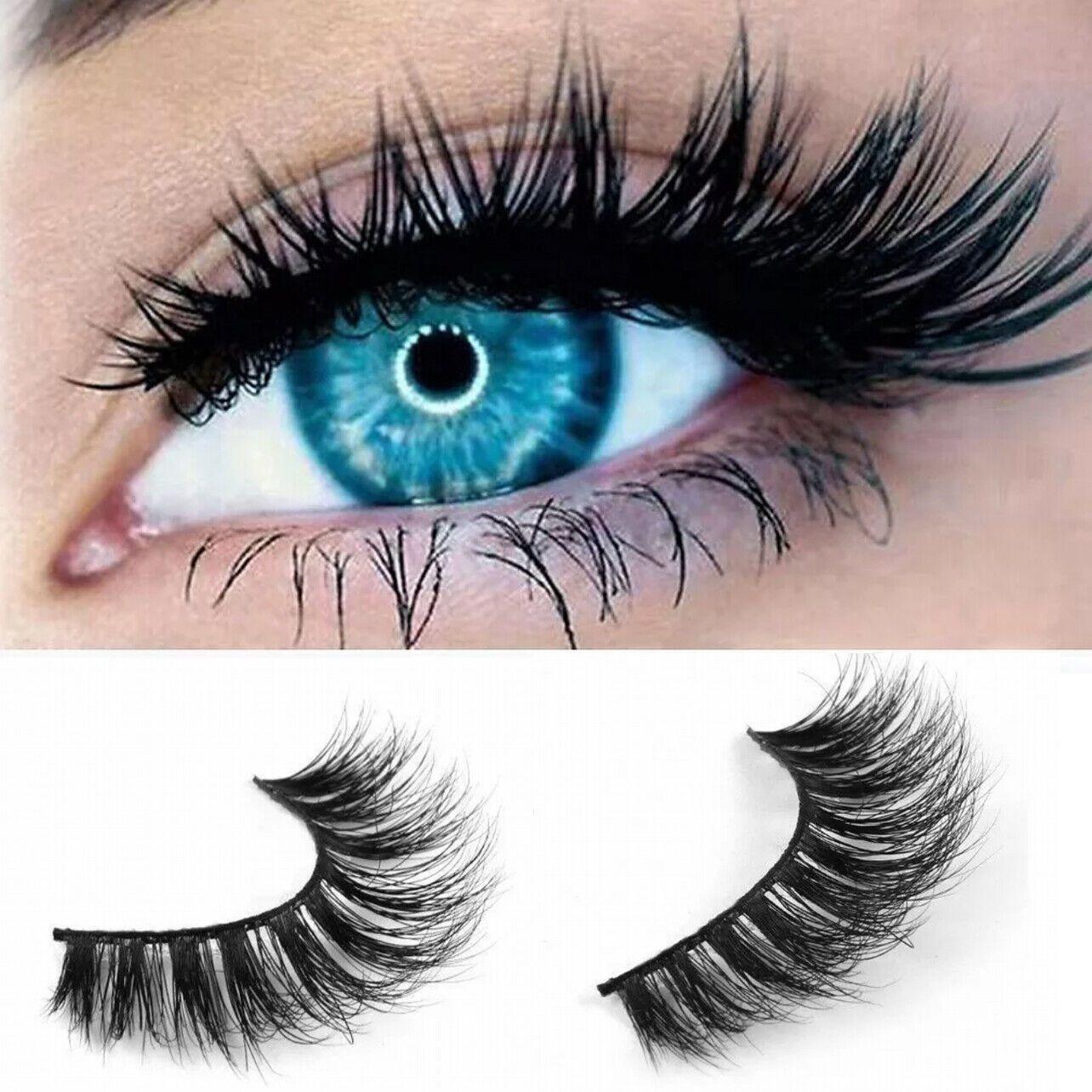 5 Pairs 3D Thick Mink Fake False Eyelashes Natural Long Wispy Makeup Lashes Au - 3D-52